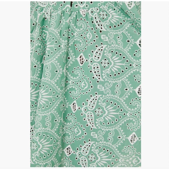 Maje Raberie Embroidered Eyelet Cotton Dress hold C - Picture 5 of 16